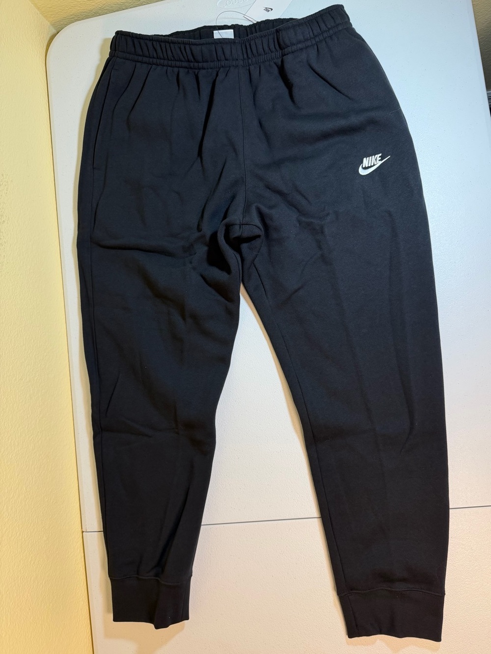 Nike Men’s Black Fleece Jogger Sweatpants NWT Size XL White Nike Embroidered 🔥 - Picture 7 of 16